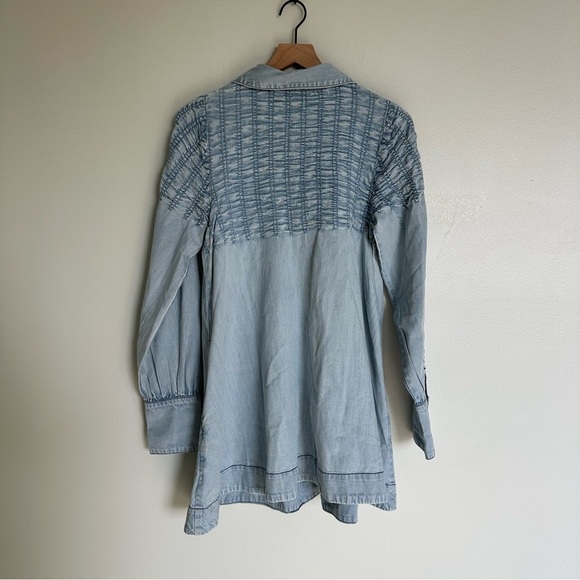 Free People Find Me Now Denim Mini Dress - Picture 5 of 5